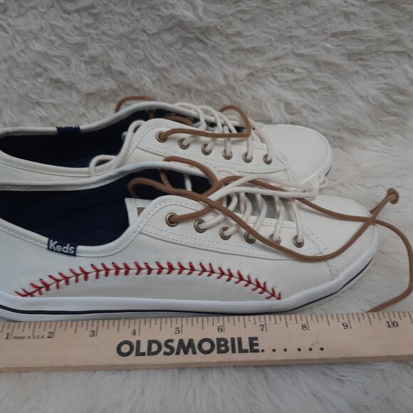 Keds Women's Kickstart Pennant Baseball Stitch Double Shoeslace Sneaker US 9M - Picture 3 of 7